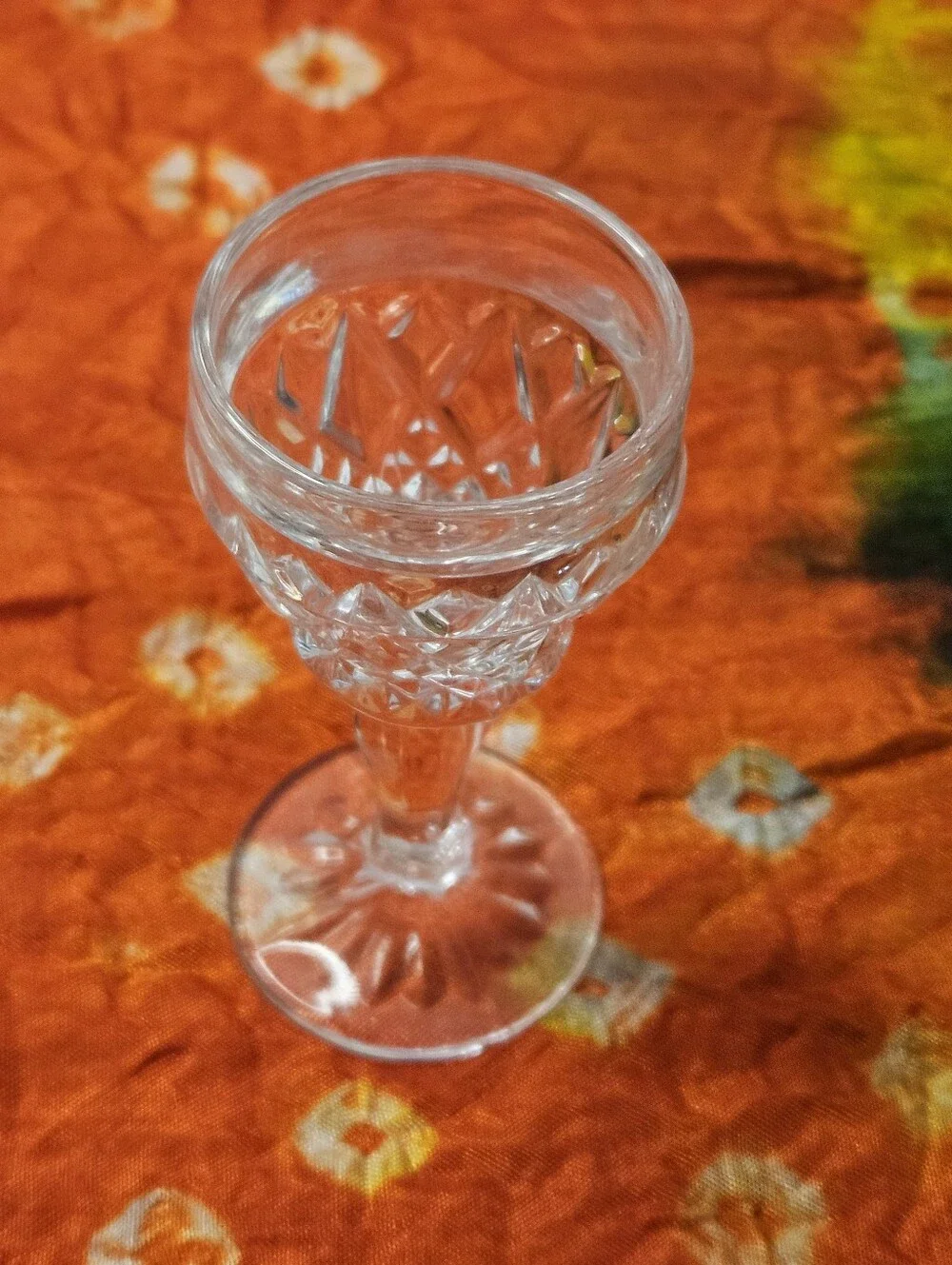 Vintage 1940s Crystal Cordial Decanter Set With Four (4) Liqueur Goblets